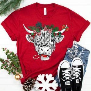 Christmas Cow tee